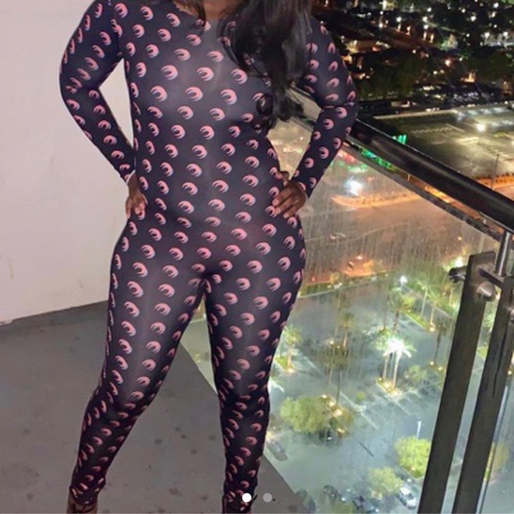 Marine serre white line jumpsuit